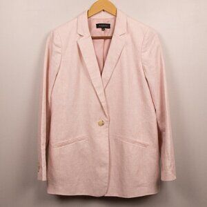 Talbots pink linen/cotton blazer-6